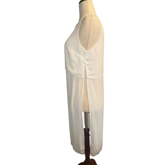 White sheer tunic with side slits - Picture 5 of 8